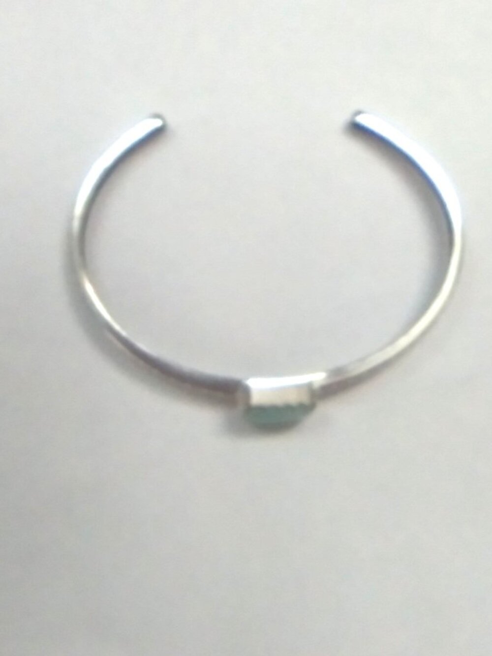 American West Amazonite Silver Bangle Bracelet - Picture 3 of 5